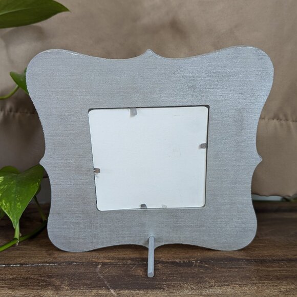 Silver Square Wooden Table Number / Picture Frame (Qty = 20) - Picture 2 of 4
